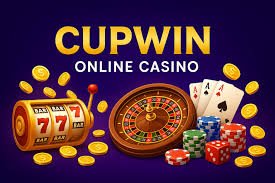 Ilustrasi mesin slot online dengan warna neon dan grafis modern